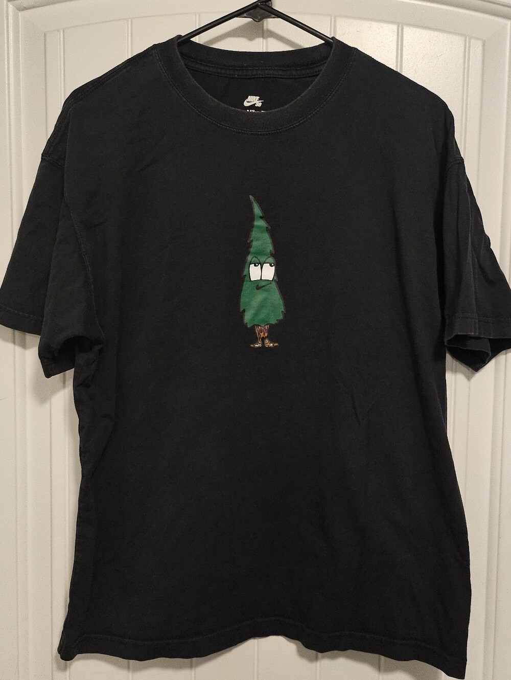 Nike Black Crewneck Tee with Tree Graphic